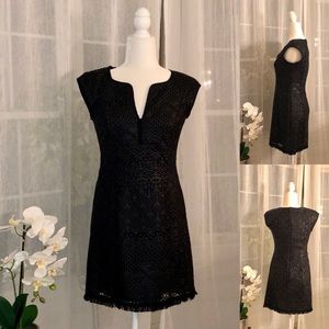 NWT Nanette Lepore Black Mini Dress with fringes 2